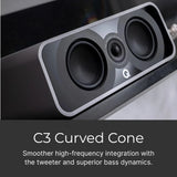 Q Acoustics 5090 Center Speaker Satin Black Brand New