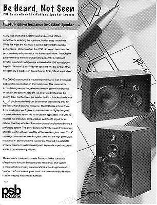 PSB CHS40 CustomSound Series-In Cabinet Each